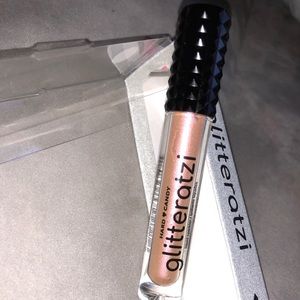 Gold glitter lip gloss